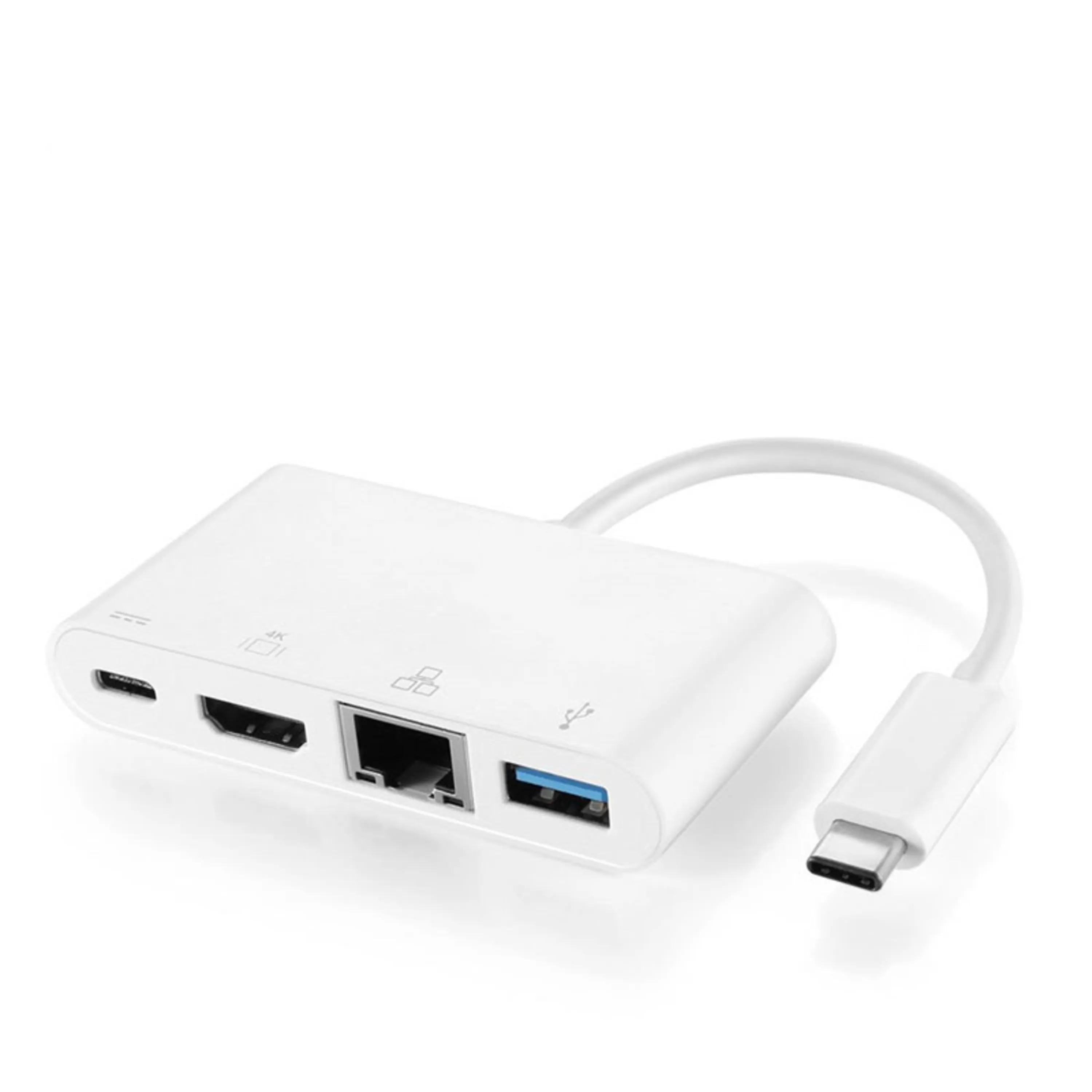 تبدیل TYPEC TO HDMI ,USB3.0,ETHERNET مدل کمبو | شناسه کالا KT-010114